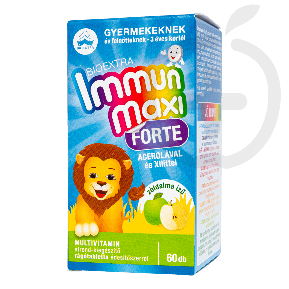 Bioextra Immun Maxi Forte zöldalma ízű rágótabletta 60 db