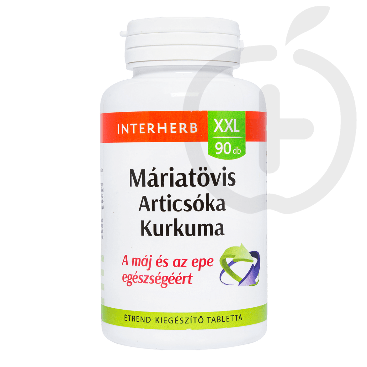 Interherb XXL máriatövis, articsóka, kurkuma tabletta 90 db