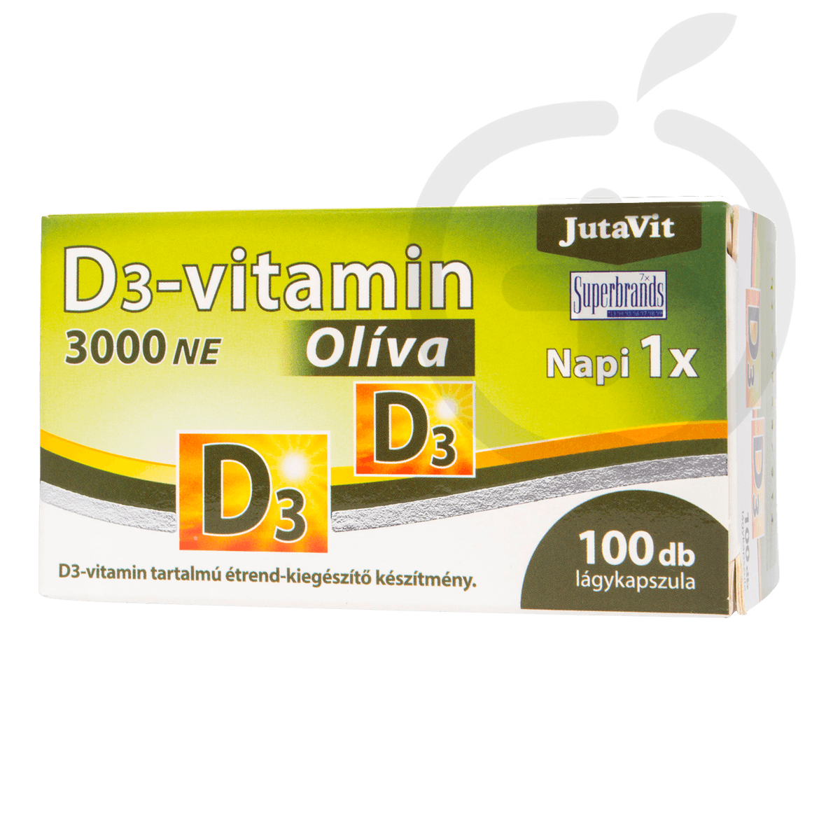 Jutavit D3-vitamin 3000NE Olíva lágyzselatin kapszula 100 db