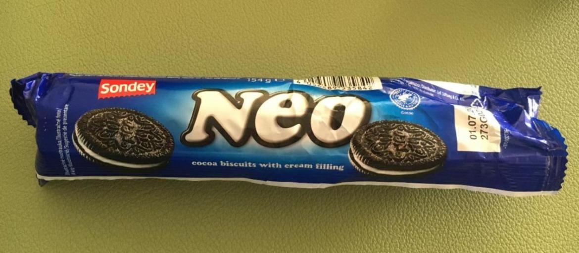 Sondey Neo töltött keksz, kakaós