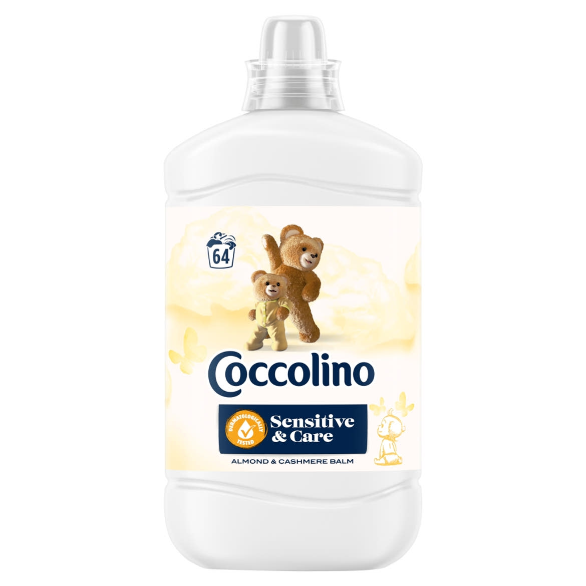 Coccolino Sensitive Almond & Cashmere Balm öblítőkoncentrátum 64 mosás, 1,6 L