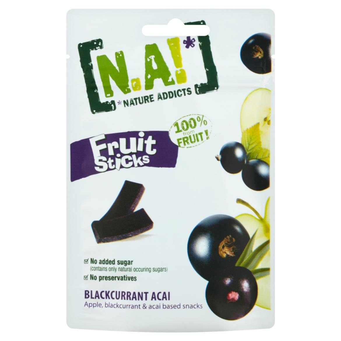 N.A! Fruit Sticks alma, fekete ribiszke és acai sűrített gyümöcspüréből-gyümölcsléből