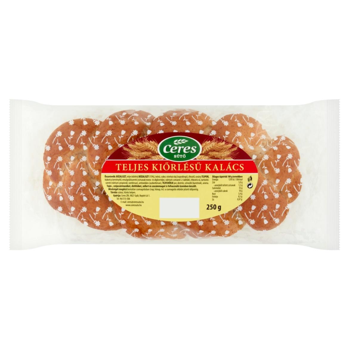 Ceres teljes kiőrlésű kalács