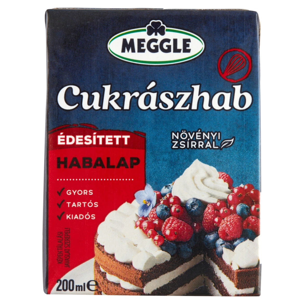 Meggle UHT Cukrászhab édesített habalap