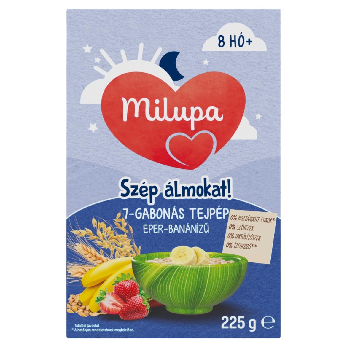 Milupa Szép álmokat!  tejpép eper-banánízű 7-gabonás 8 hónapos kortól