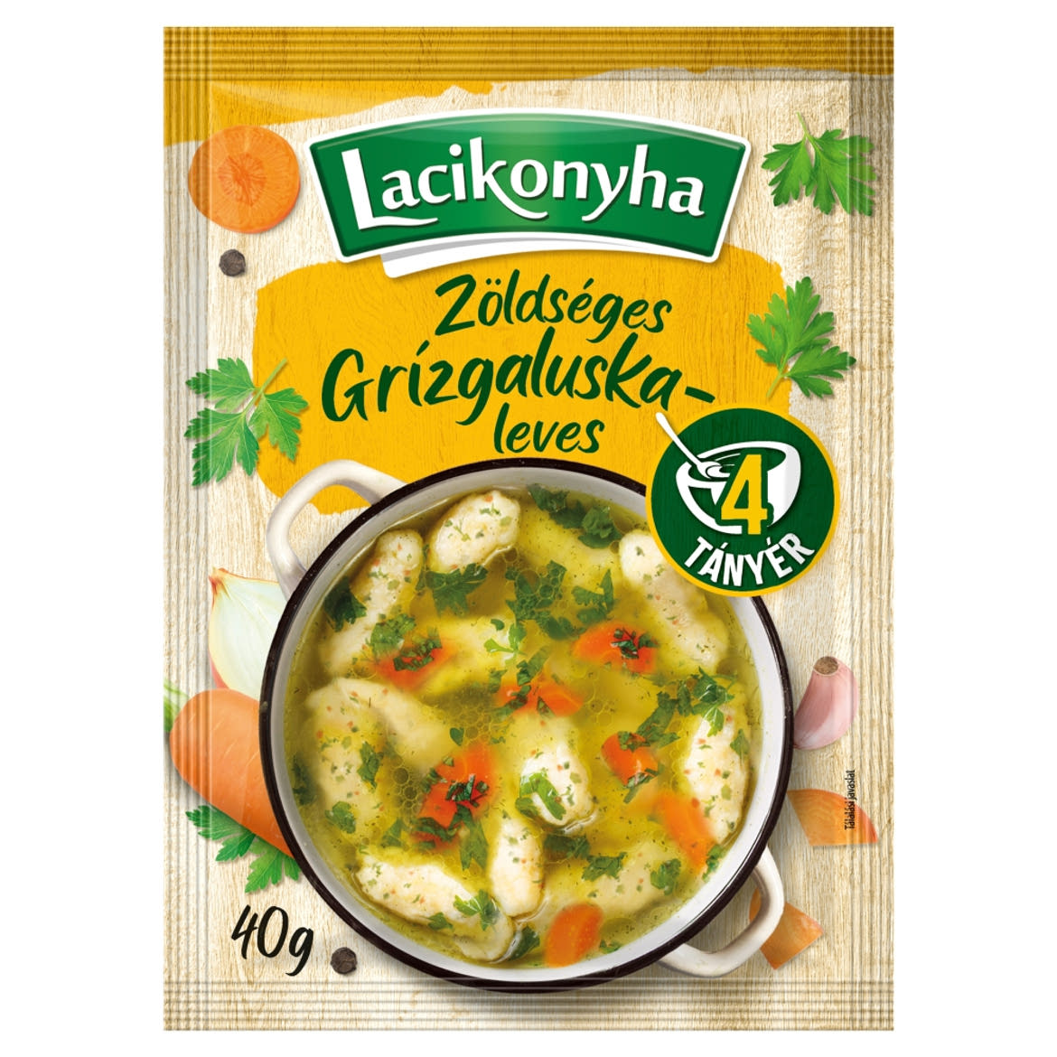 Lacikonyha zöldséges grízgaluskaleves