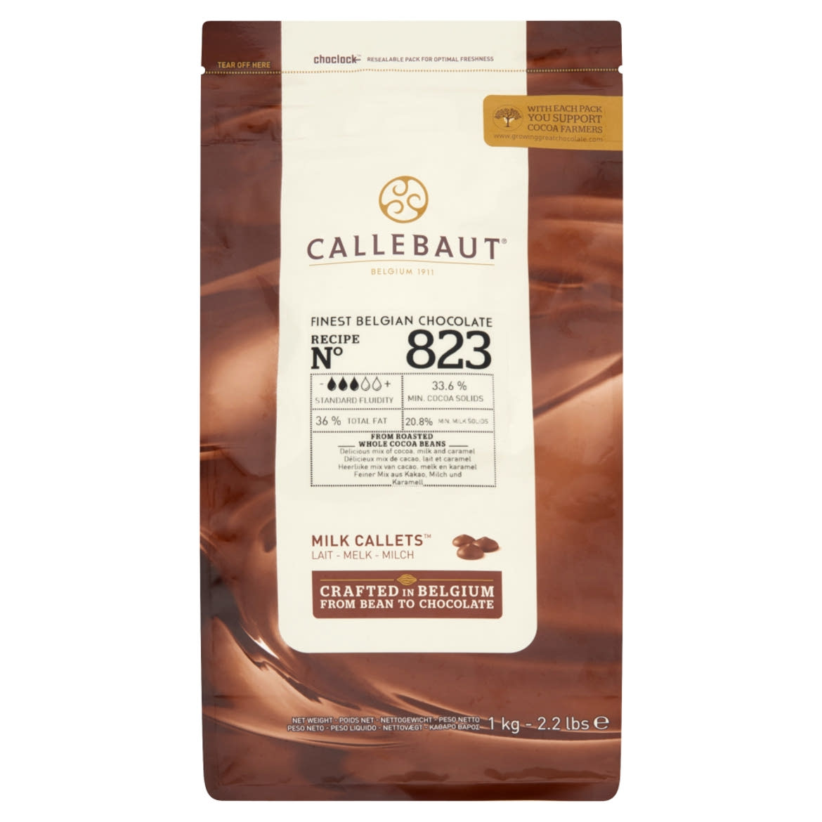 Callebaut 823NV tejcsokoládé pasztillák