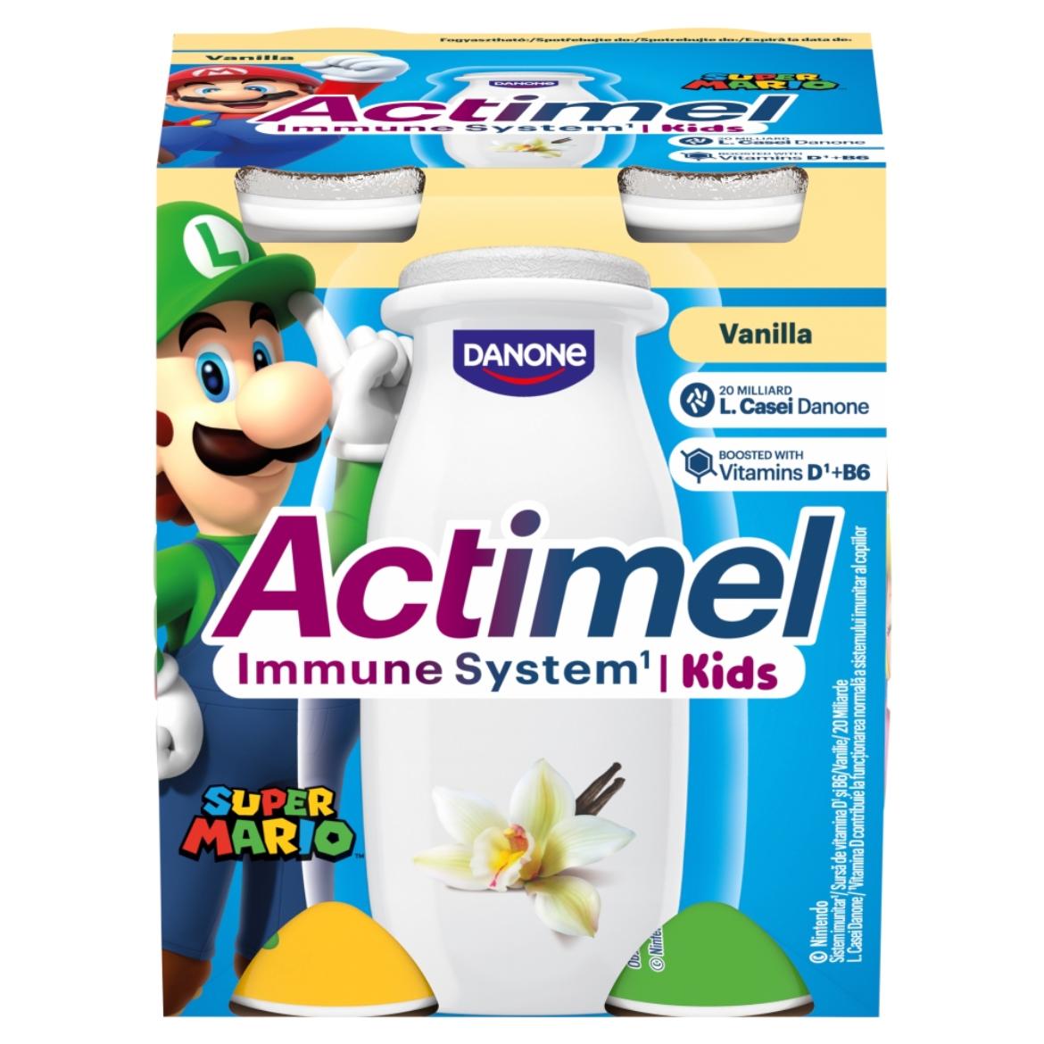 Danone Actimel Kids zsírszegény, vaníliaízű joghurtital B6- és D-vitaminnal 4 x