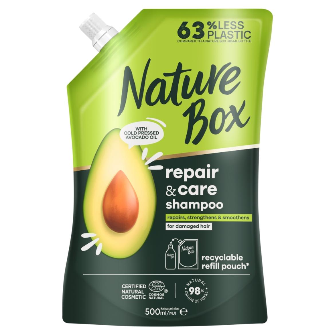 Nature Box sampon utántöltő avokádó olajjal a regenerált hajért
