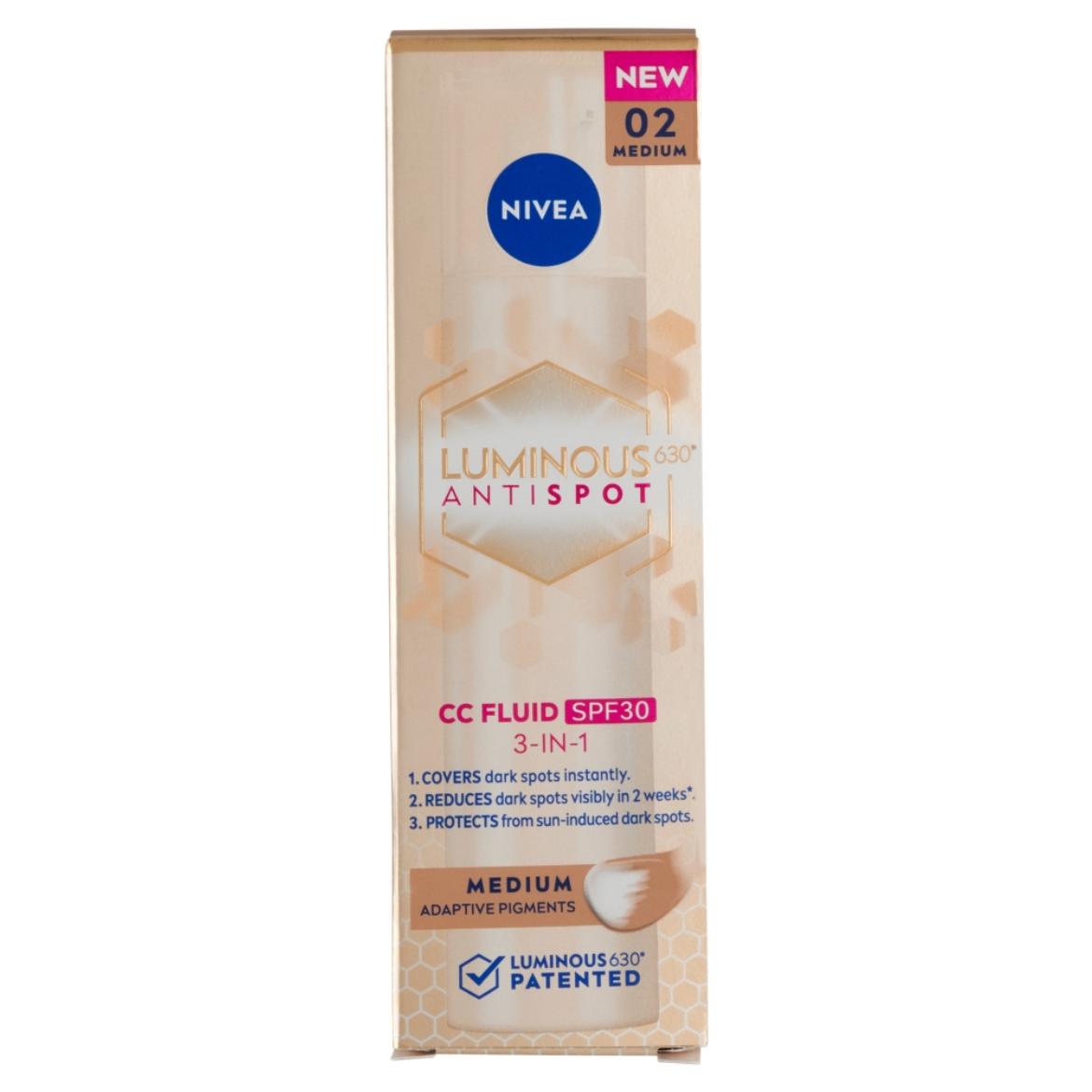 Nivea Luminous630 pigmentfoltok elleni CC fluid SPF30 /közepes árnyalat