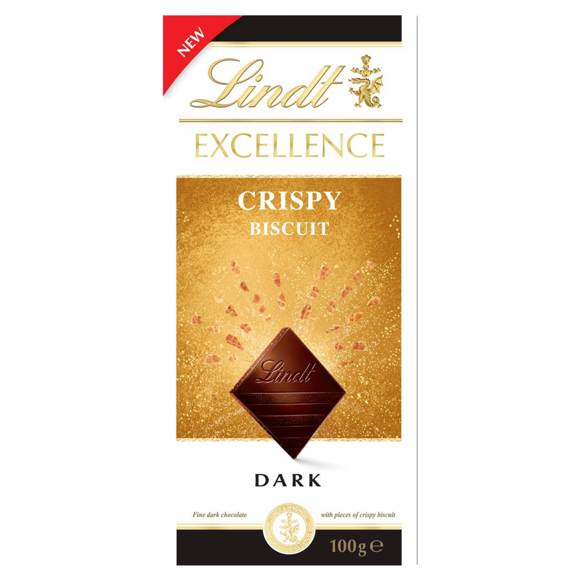 Lindt Excellence étcsokoládé ropogós keksz darabokkal