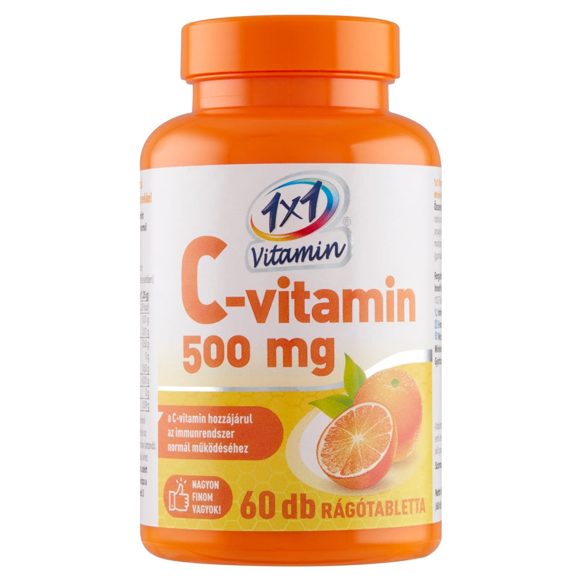 1x1 Vitamin C-vitamin 500 mg narancsízű étrend-kiegészítő rágótabletta 60 x  (75 g)