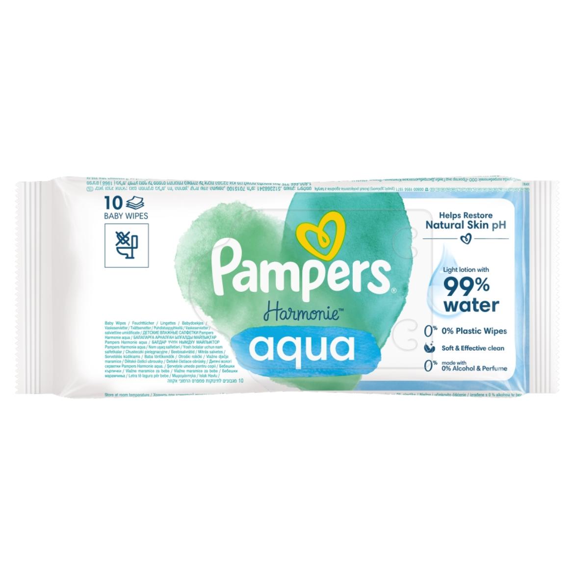Pampers Harmonie Aqua nedves törlőkendő, műanyagmentes