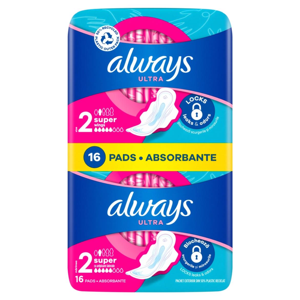Always Ultra Super (S2) Szárnyas Egészségügyi Betét