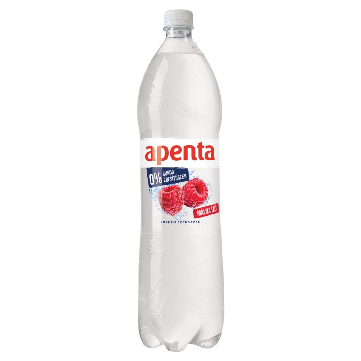 Apenta energiamentes cukormentes málna ízű, enyhén szénsavas ital természetes ásványvízzel 1,5 l