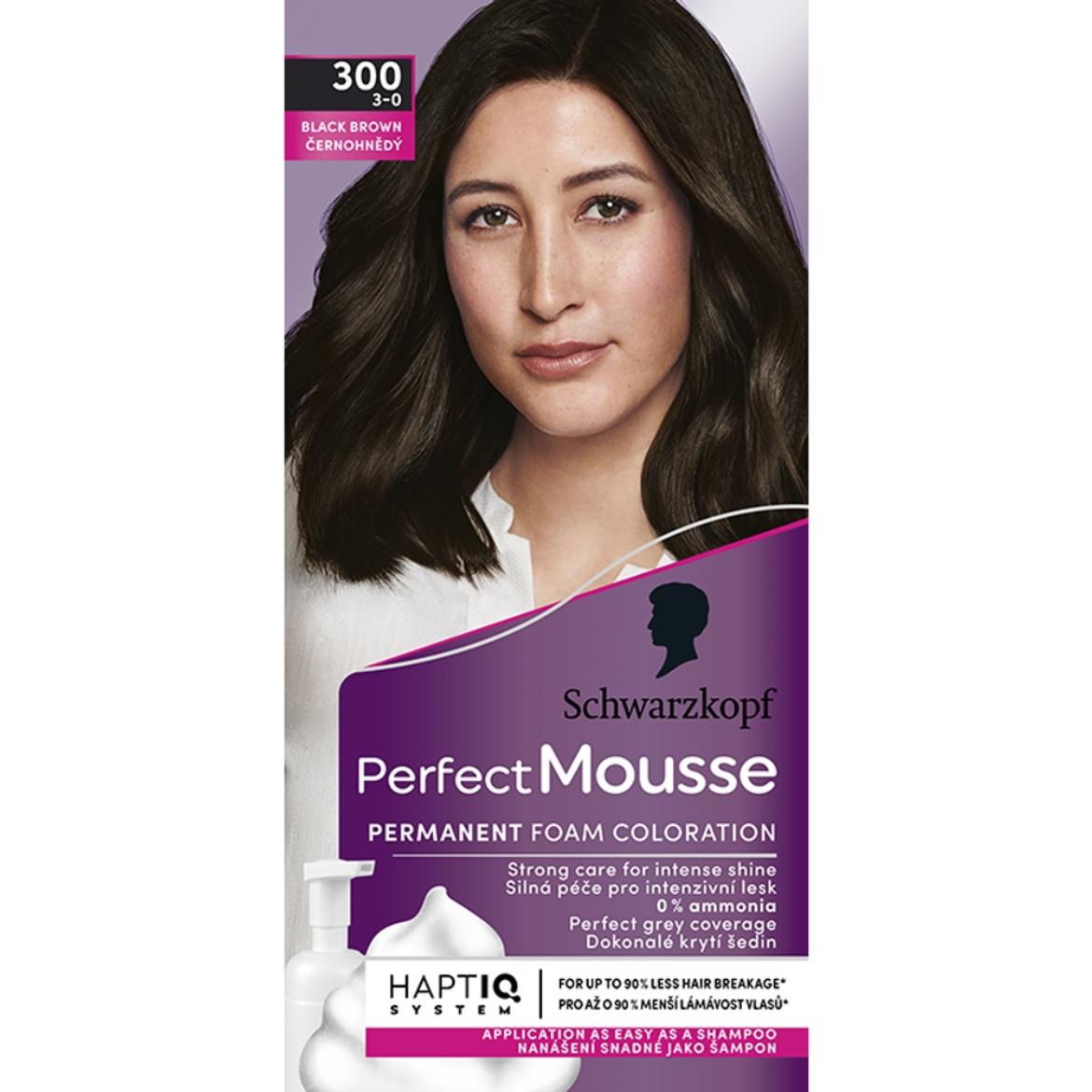 Schwarzkopf Perfect Mousse hajfesték 300 feketés barna