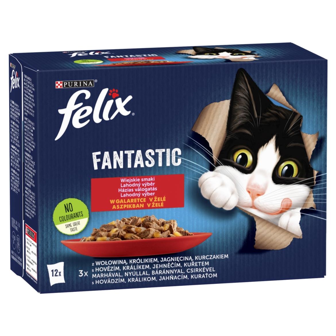 Felix Fantastic Házias Válogatás aszpikban nedves macskaeledel 12 x