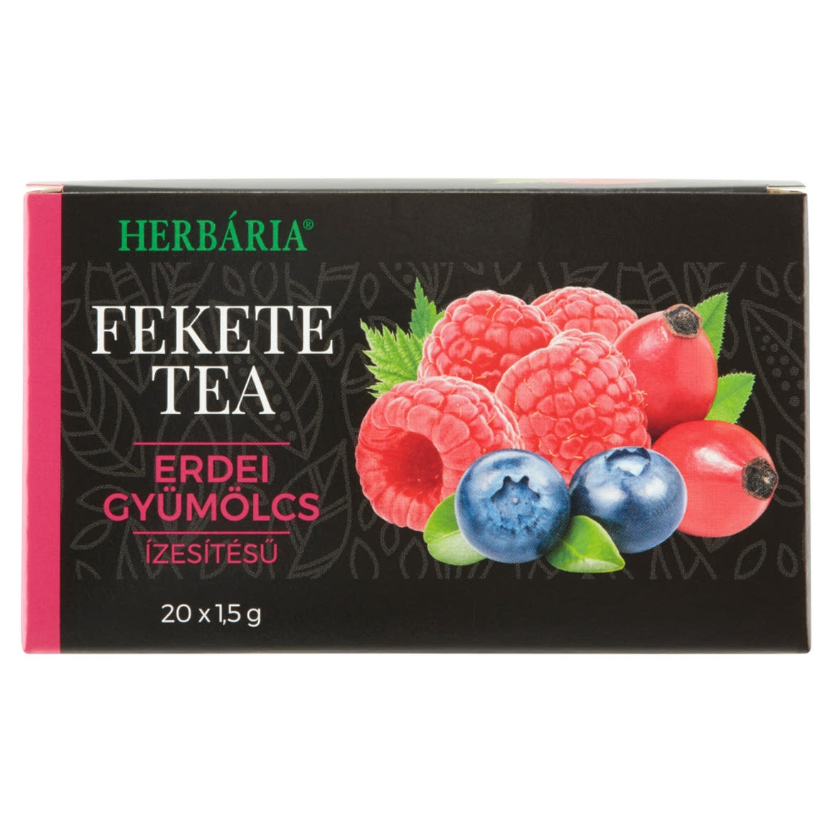 Herbária erdei gyümölcs ízesítésű fekete tea 20 filter 30 g
