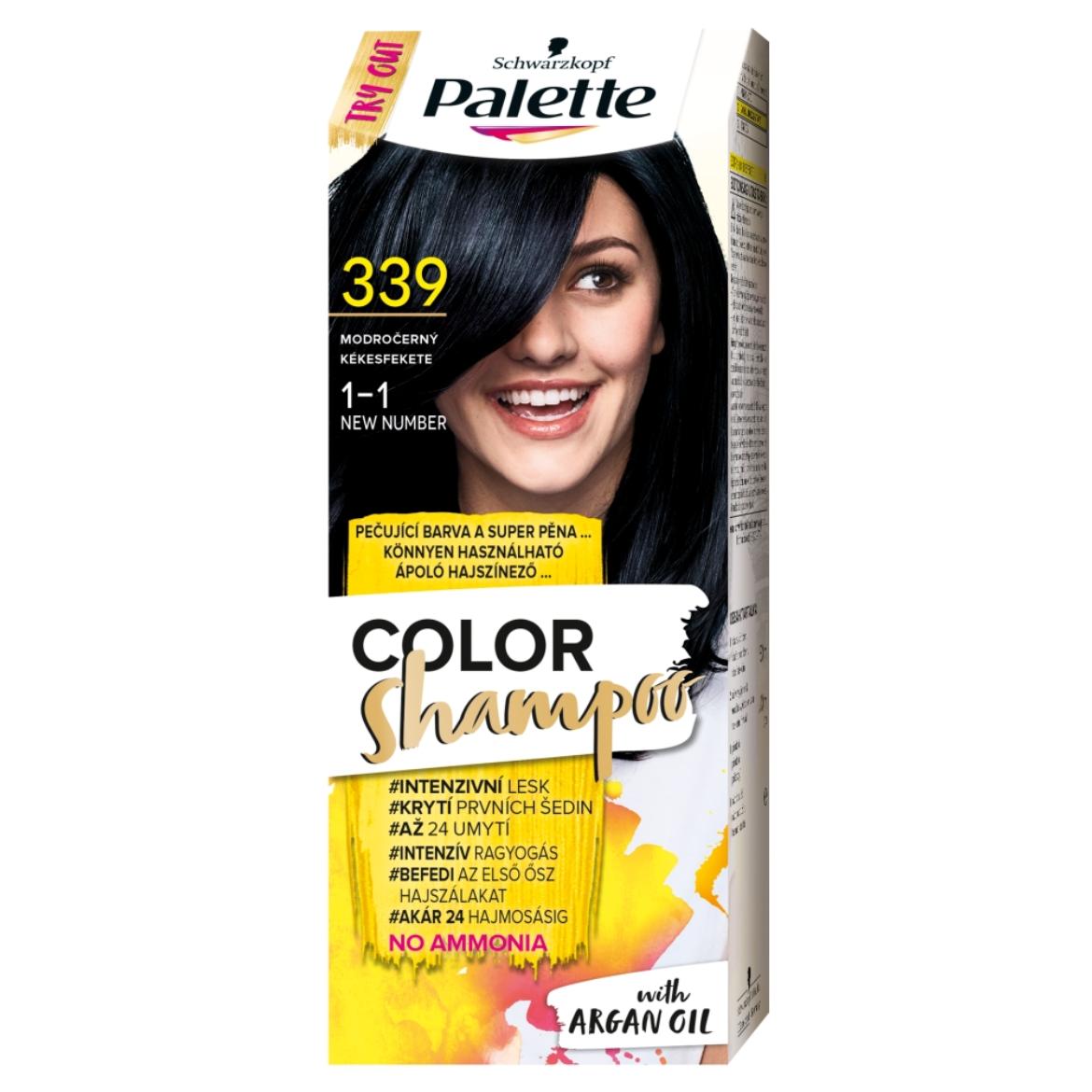 Schwarzkopf Palette Color Shampoo hajfesték 339 kékesfekete