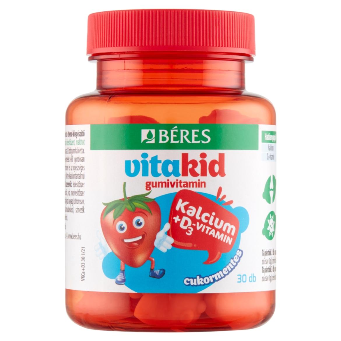 Béres VitaKid Kalcium+D3-vitamin cukormentes gumitabletta étrend-kiegészítő