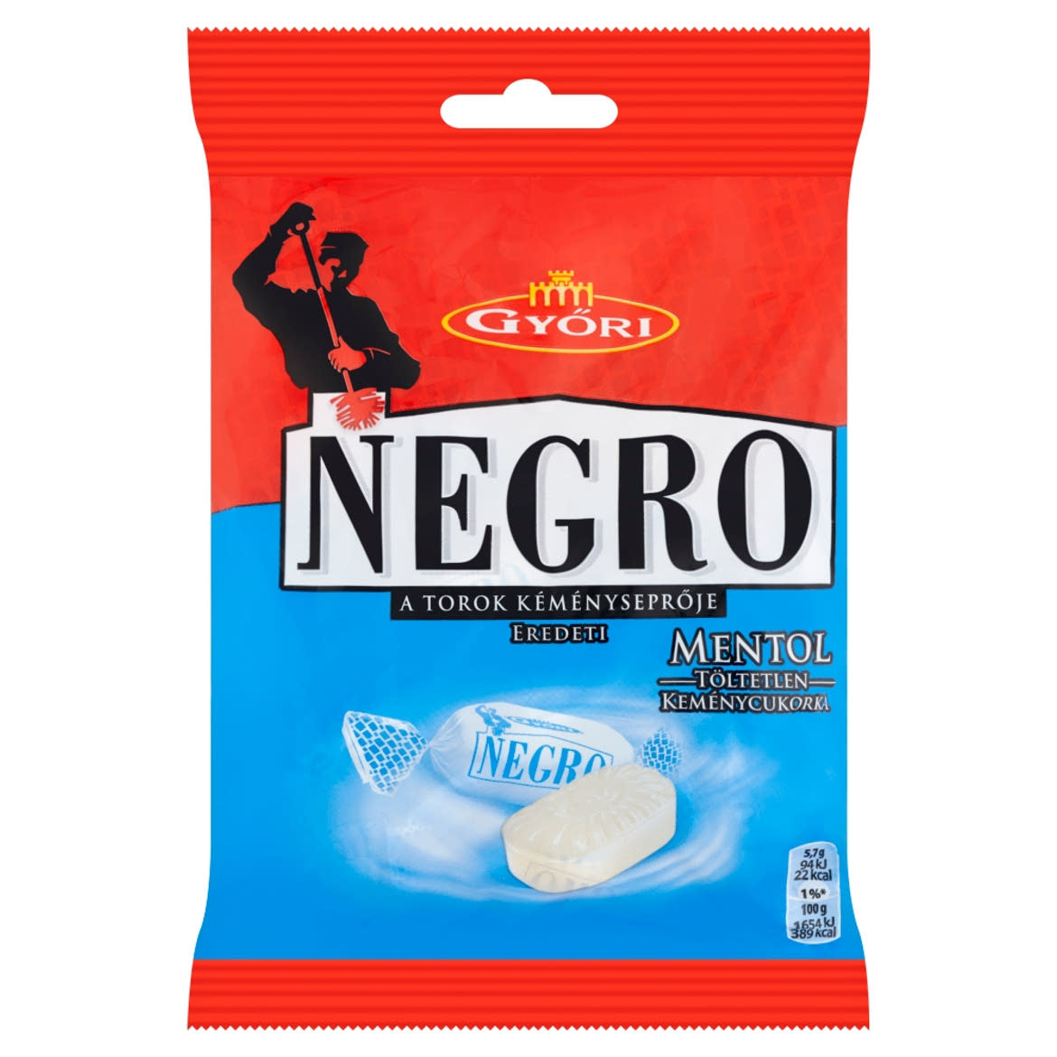 Győri Negro mentol ízű töltetlen keménycukorka