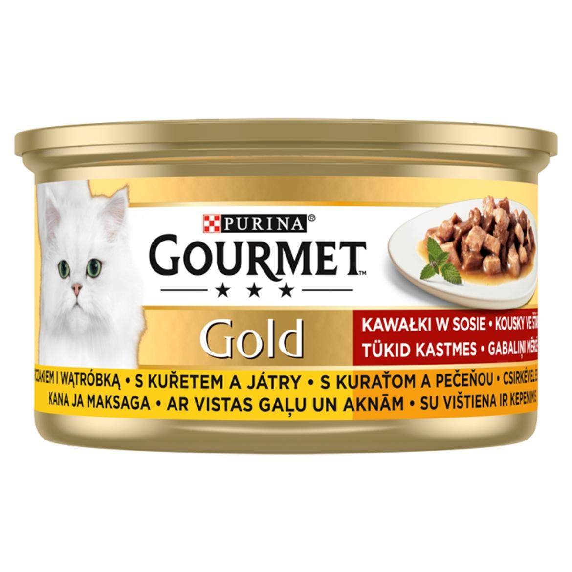 Gourmet Gold csirkével és májjal szószban nedves macskaeledel