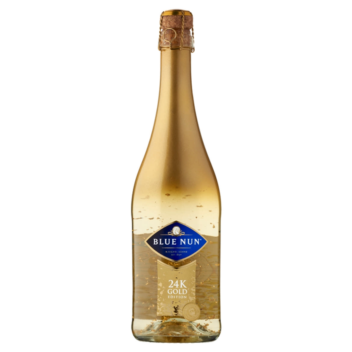 Blue Nun Gold Edition 24 karátos arany lemezkés ízesített boralapú ital 11%