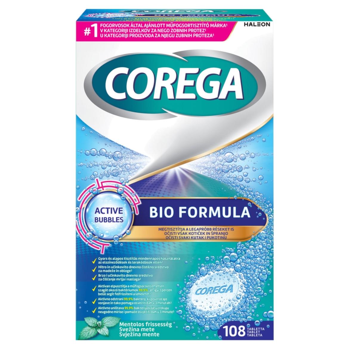 Corega Bio Formula műfogsortisztító tabletta 108 db
