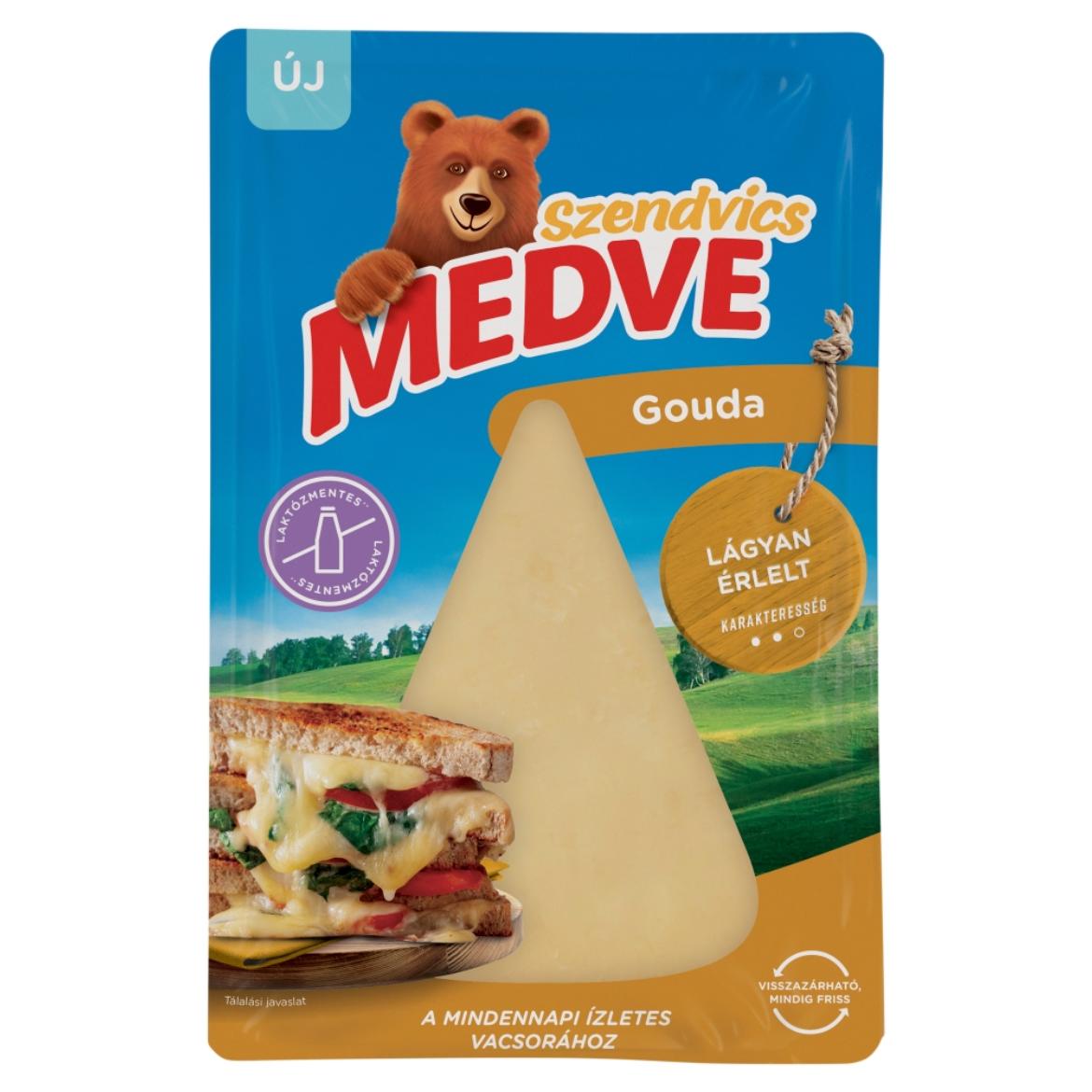 Medve Szendvics zsíros, félkemény, szeletelt gouda sajt