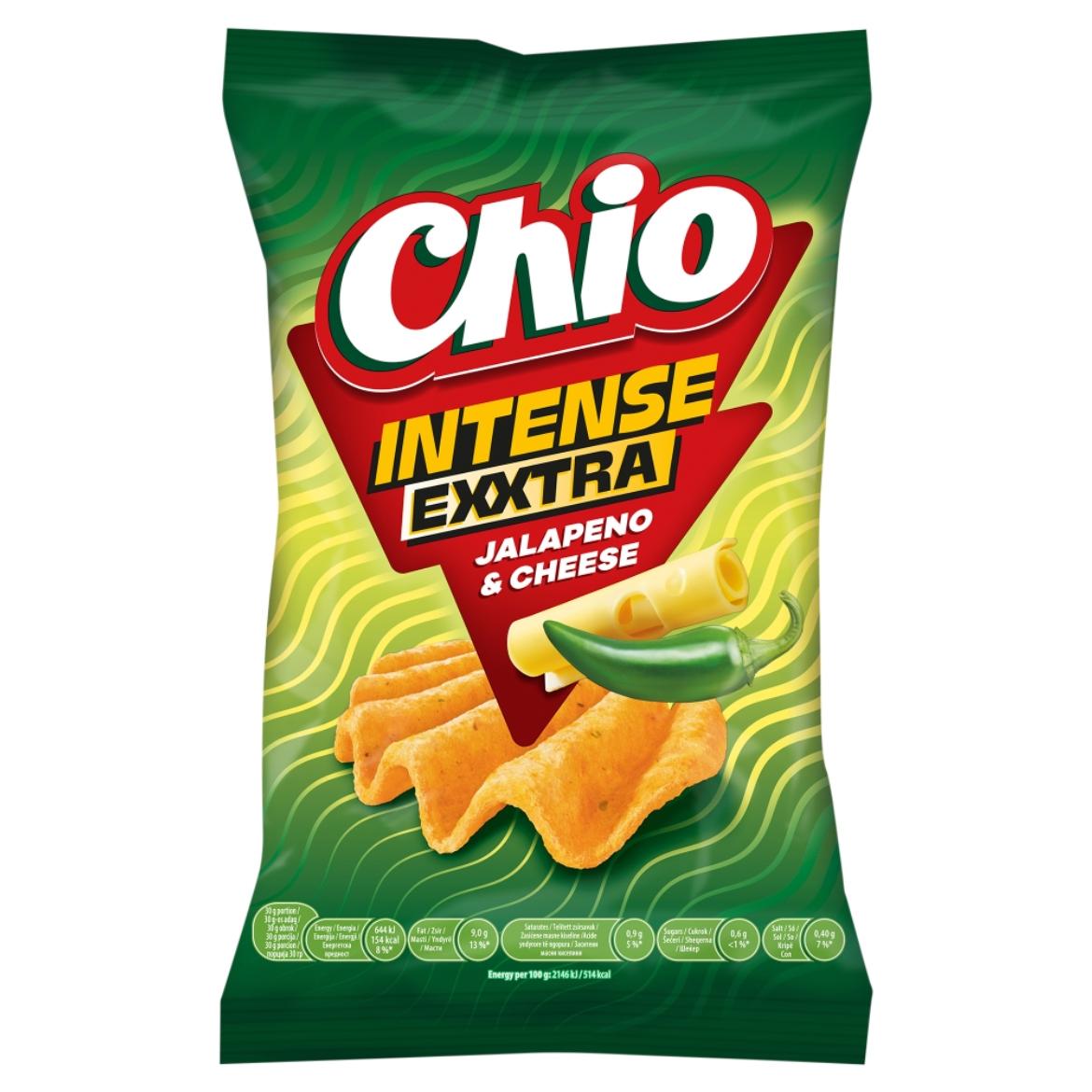 Chio Exxtra Intense sajt és jalapeño chili ízű csípős burgonyachips
