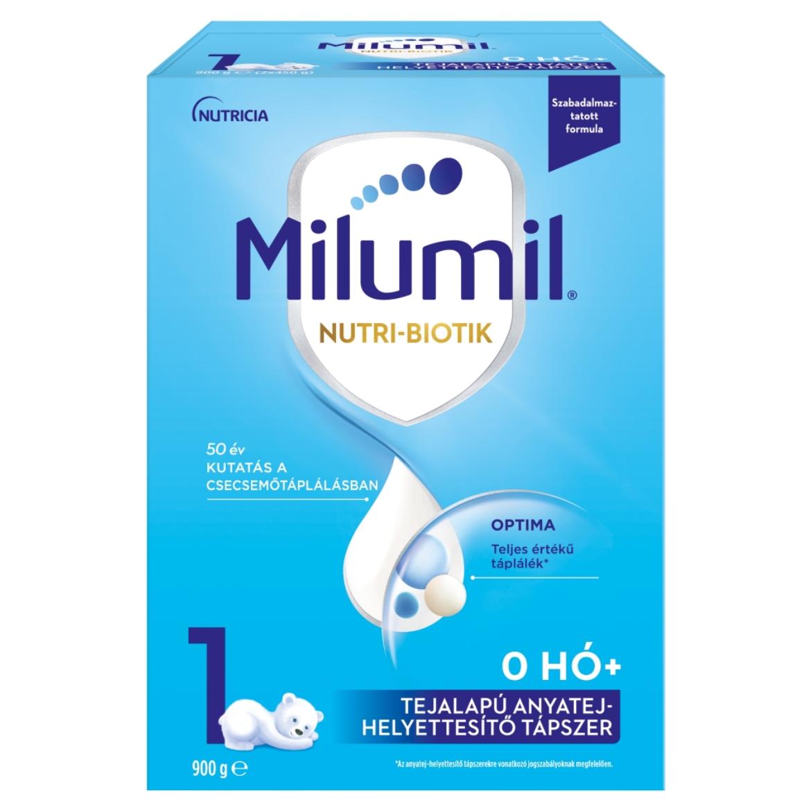 Milumil Nutri-Biotik 1 tejalapú anyatej-helyettesítő tápszer 0 hó+ 2 x  (900 g)