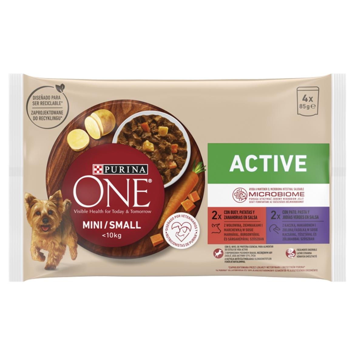 Purina One Mini teljes értékű állateledel mini és kistestű felnőtt kutyák számára 4 x  (340 g)
