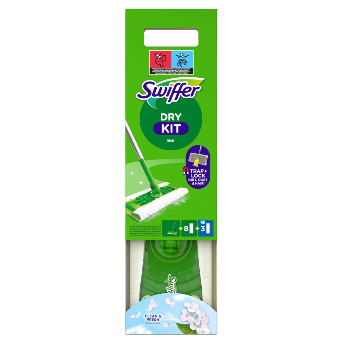 Swiffer Sweeper Kezdőkészet: 1 db Felmosó, 8 db Száraz És 3 db Nedves Felmosókendő Utántöltő