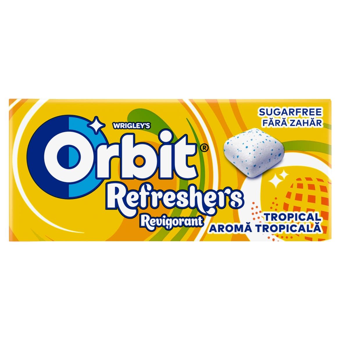 Orbit Refreshers Tropical gyümölcsízű cukormentes rágógumi édesítőszerrel