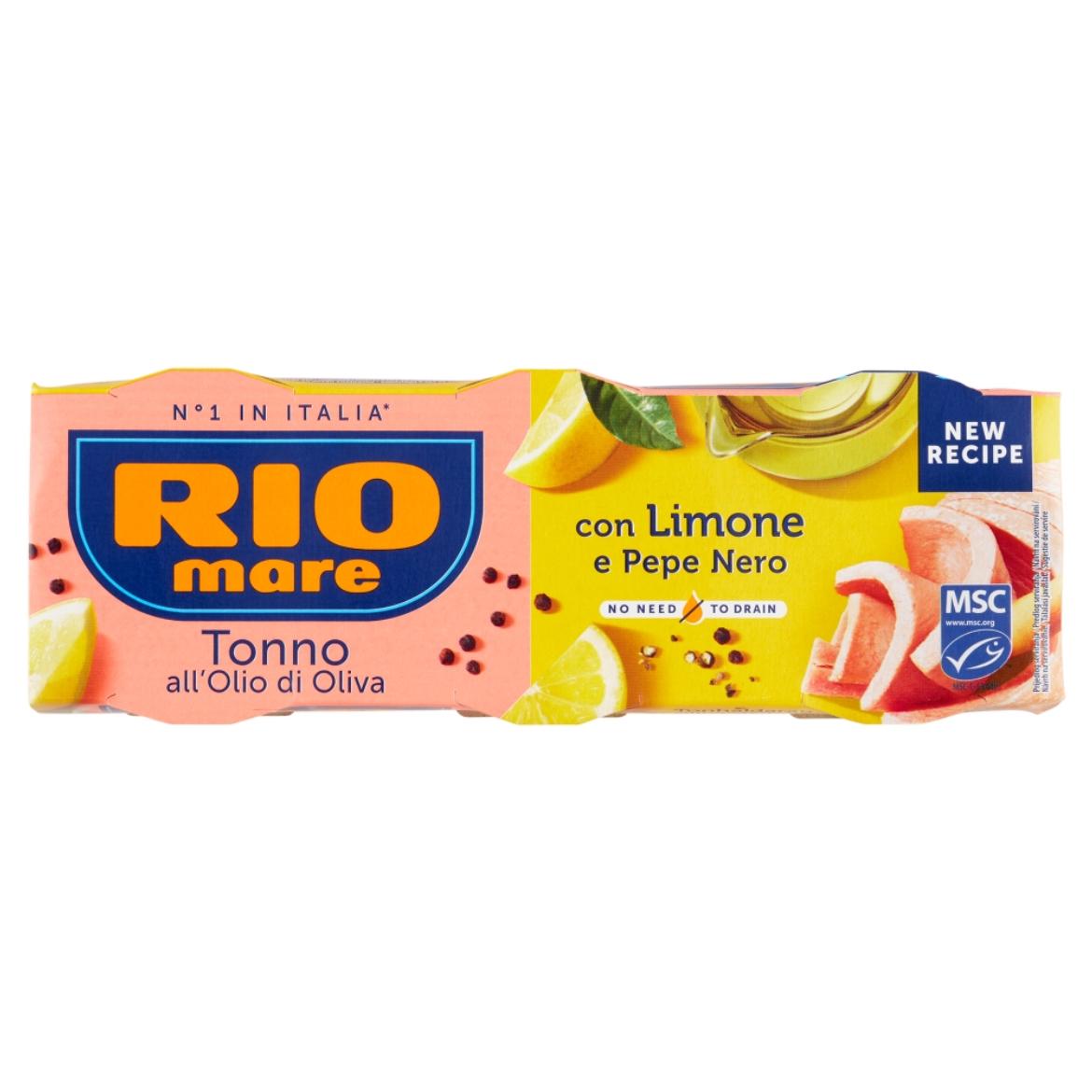 Rio Mare tonhaldarab olívaolajban citromlével és fekete borssal 3 x65g