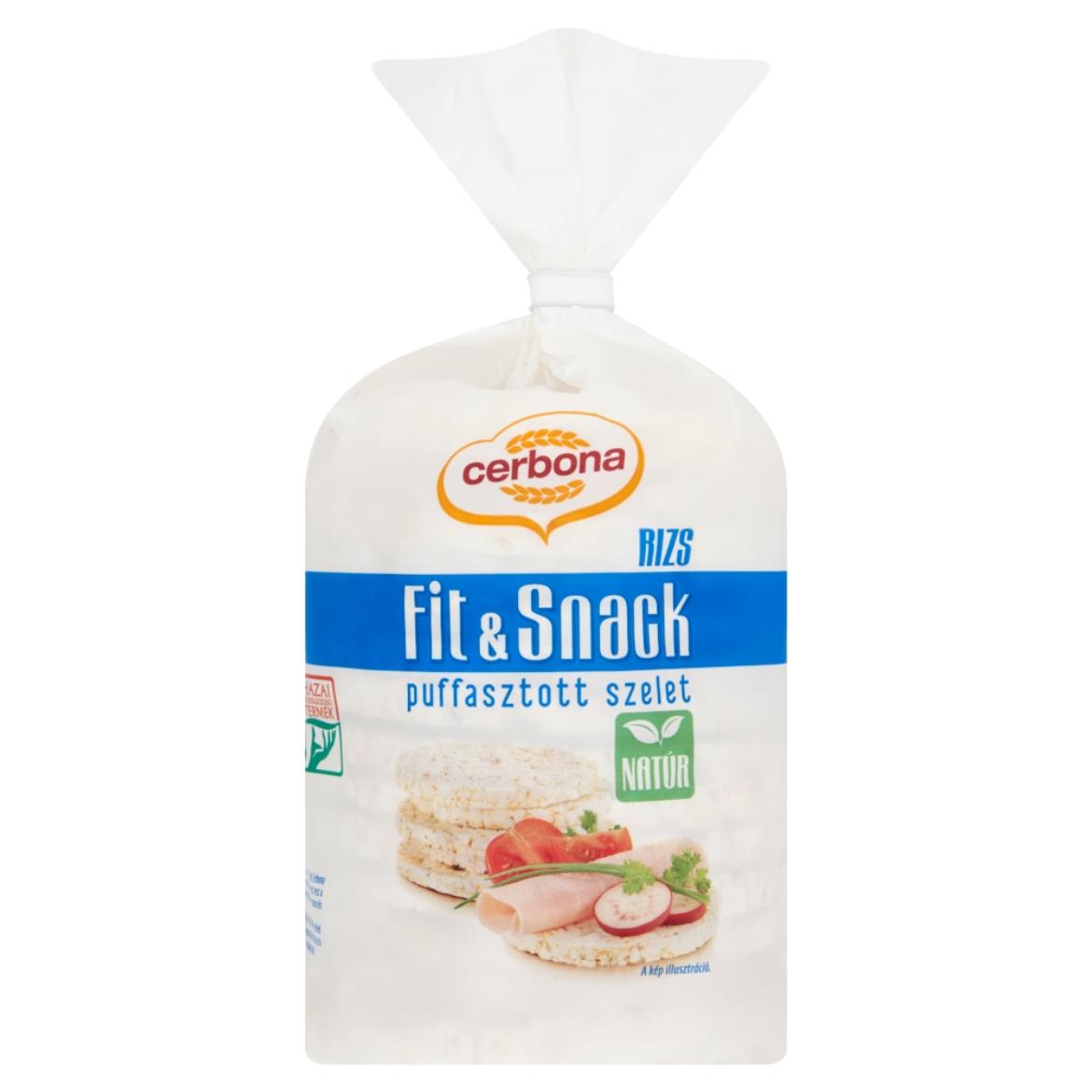 Cerbona Fit & Snack natúr puffasztott rizsszelet barna rizsből