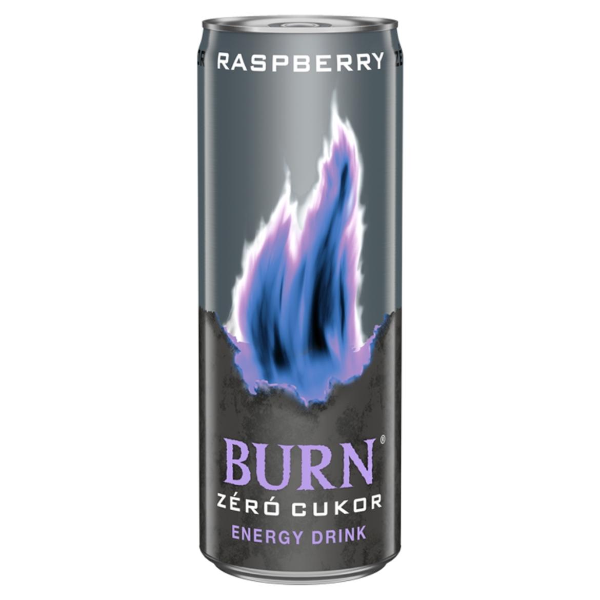 Burn Raspberry zéró cukor szénsavas málna ízű ital koffeinnel, inozitollal, B-vitaminokkal
