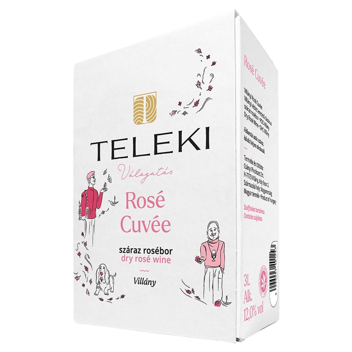 Teleki Villányi Rosé Cuvée száraz rosébor 12,5%