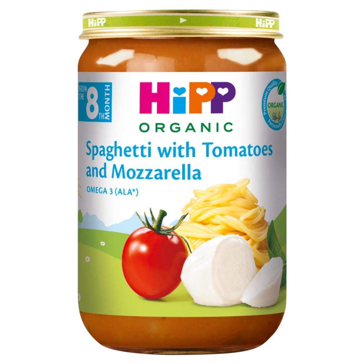 HiPP bio spagetti paradicsommal és mozzarellával bébiétel 8 hónapos kortól -