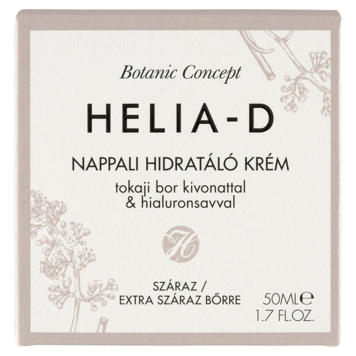 Helia-D Botanic Concept nappali hidratáló krém tokaji bor kivonattal száraz/extra száraz bőrre