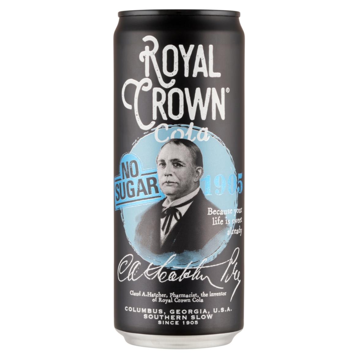 Royal Crown kóla ízű üdítőital, cukor nélkül, édesítőszerekkel