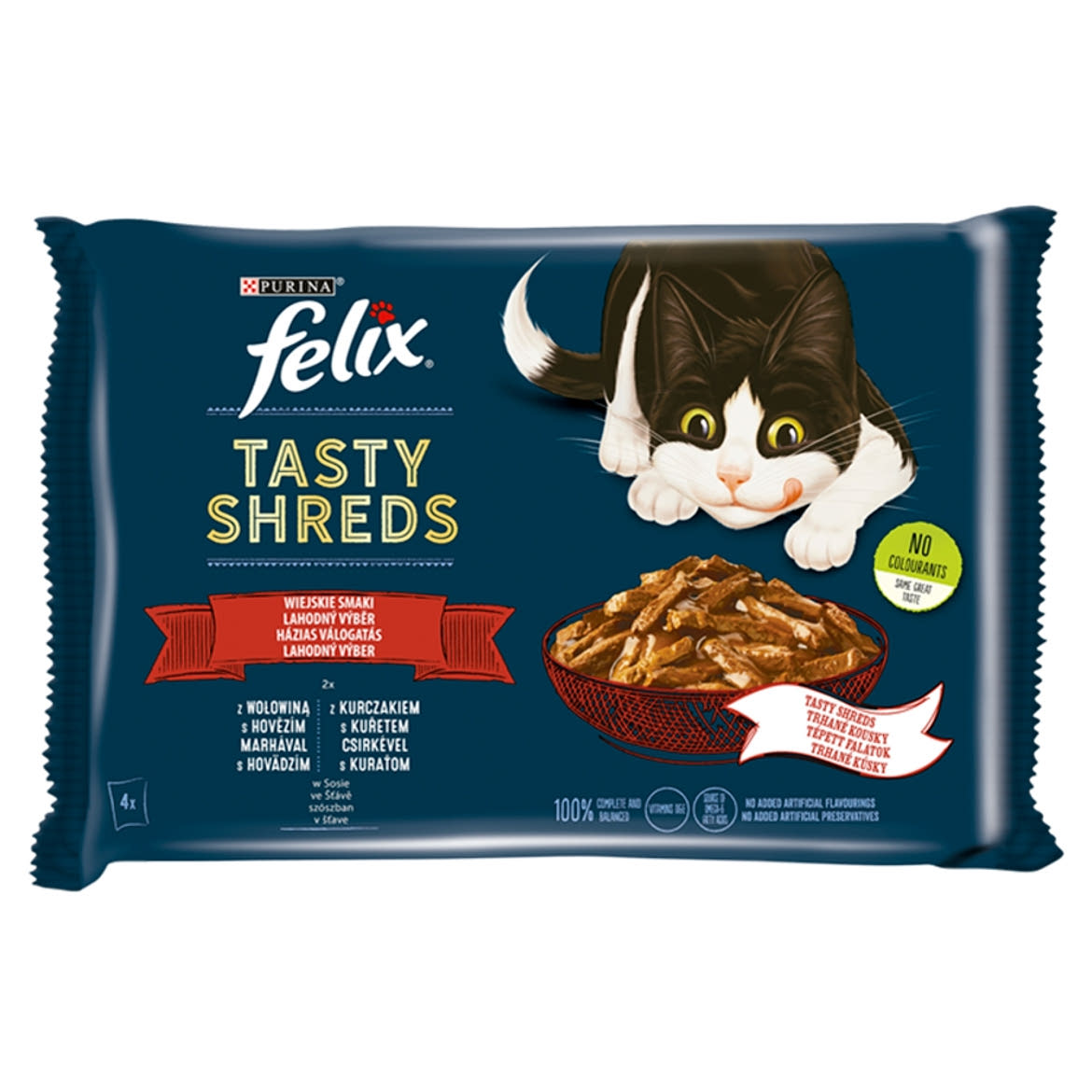 Felix Shreds macska tasak MP házias 4x80g