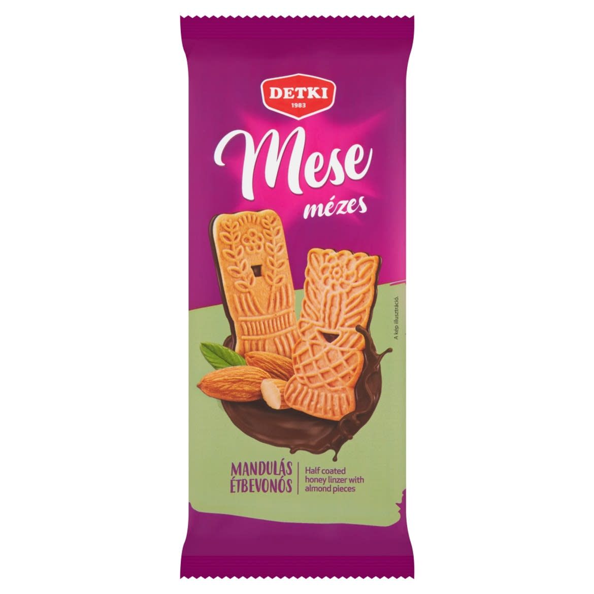 Detki Mese mézes linzer manduladarabokkal kakaós étbevonómasszával félig mártva