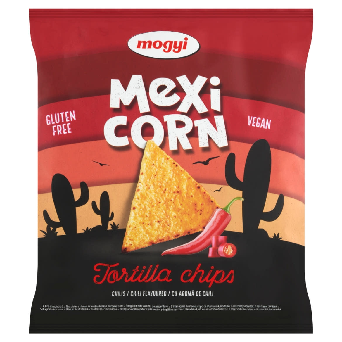 Mogyi Mexicorn Chilis Tortilla Chips - gluténmentes, vegán