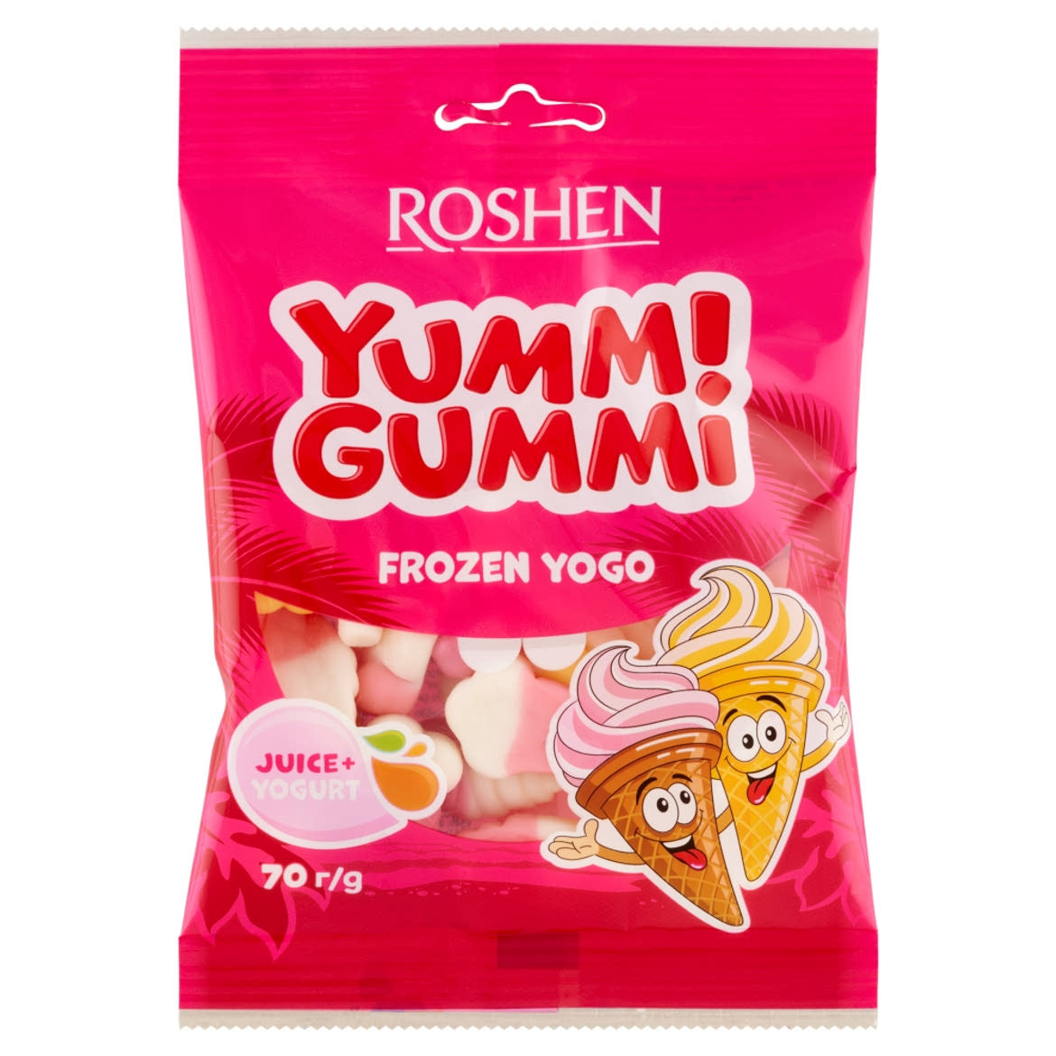 Roshen Yummi Gummi Frozen Yogo gyümölcs és joghurt ízesítésű gumicukorkák