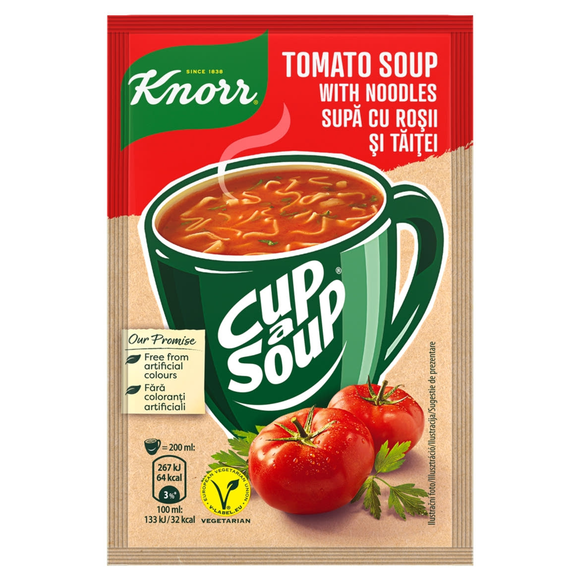 Knorr Cup a Soup paradicsomleves tésztával