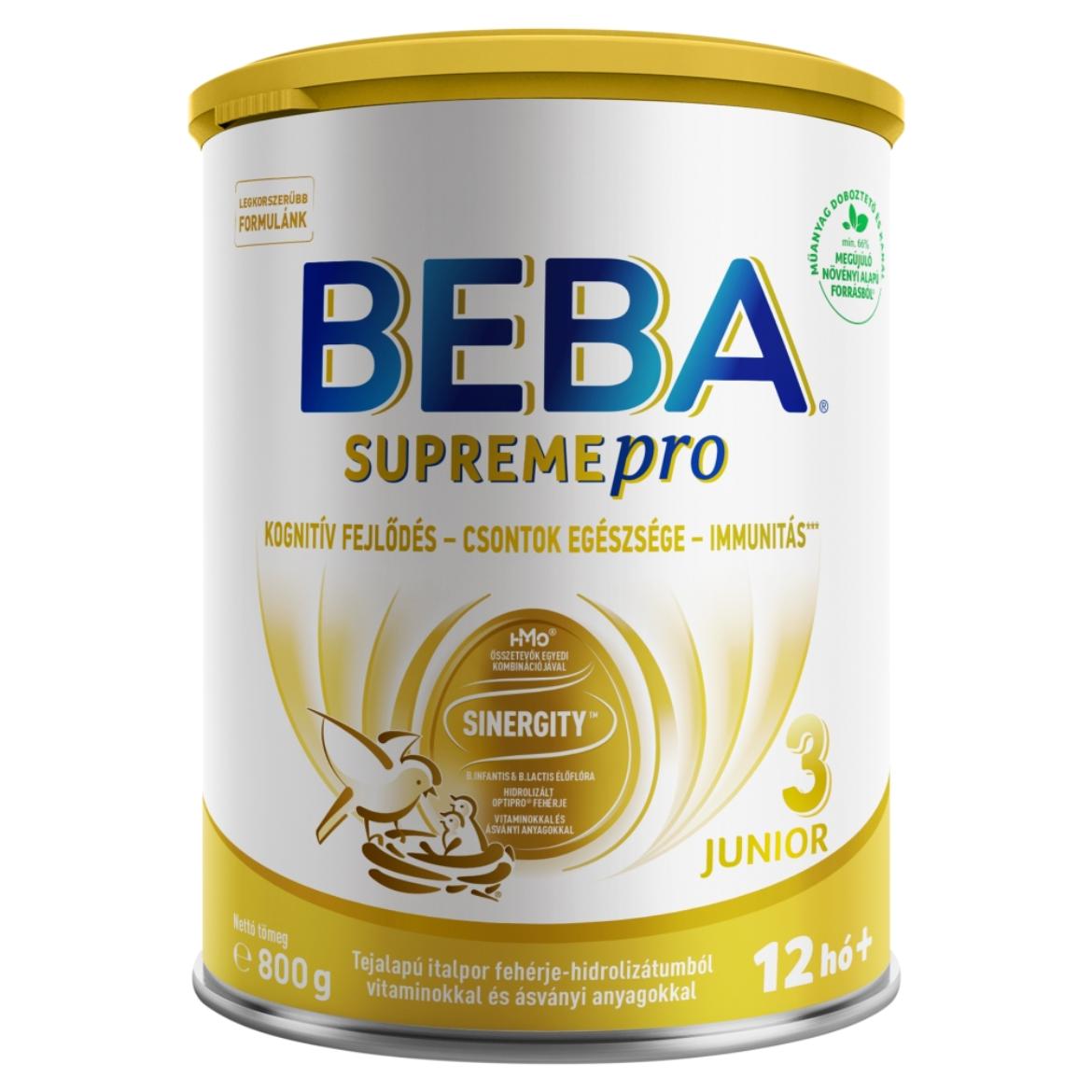 Beba Supremepro 3 Junior tejalapú italpor fehérje-hidrolizátumból vitaminokkal és ásványi anyagokkal