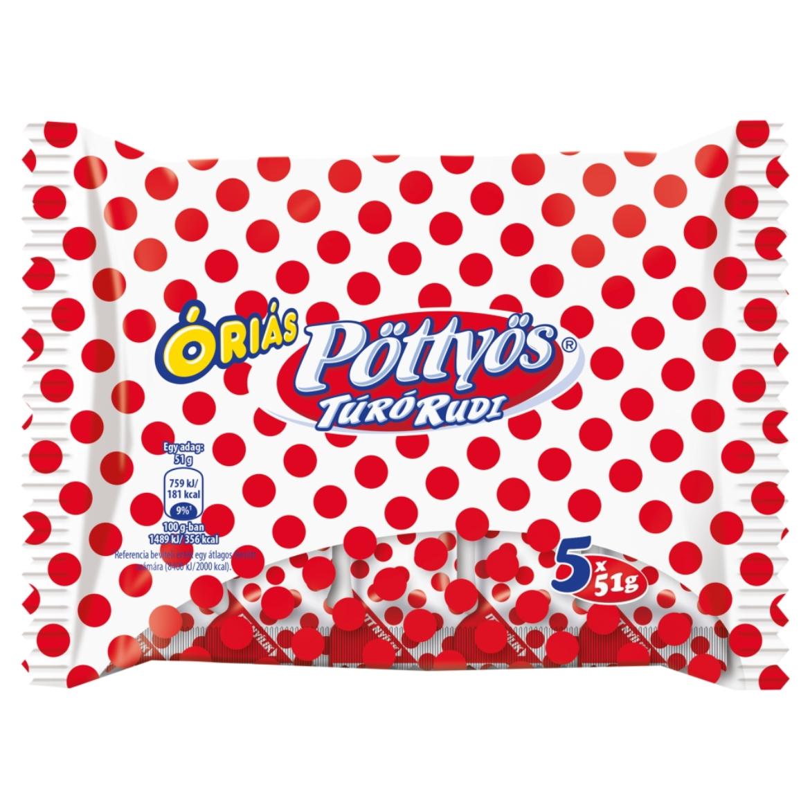 Pöttyös Óriás Túró Rudi natúr túródesszert 5 x