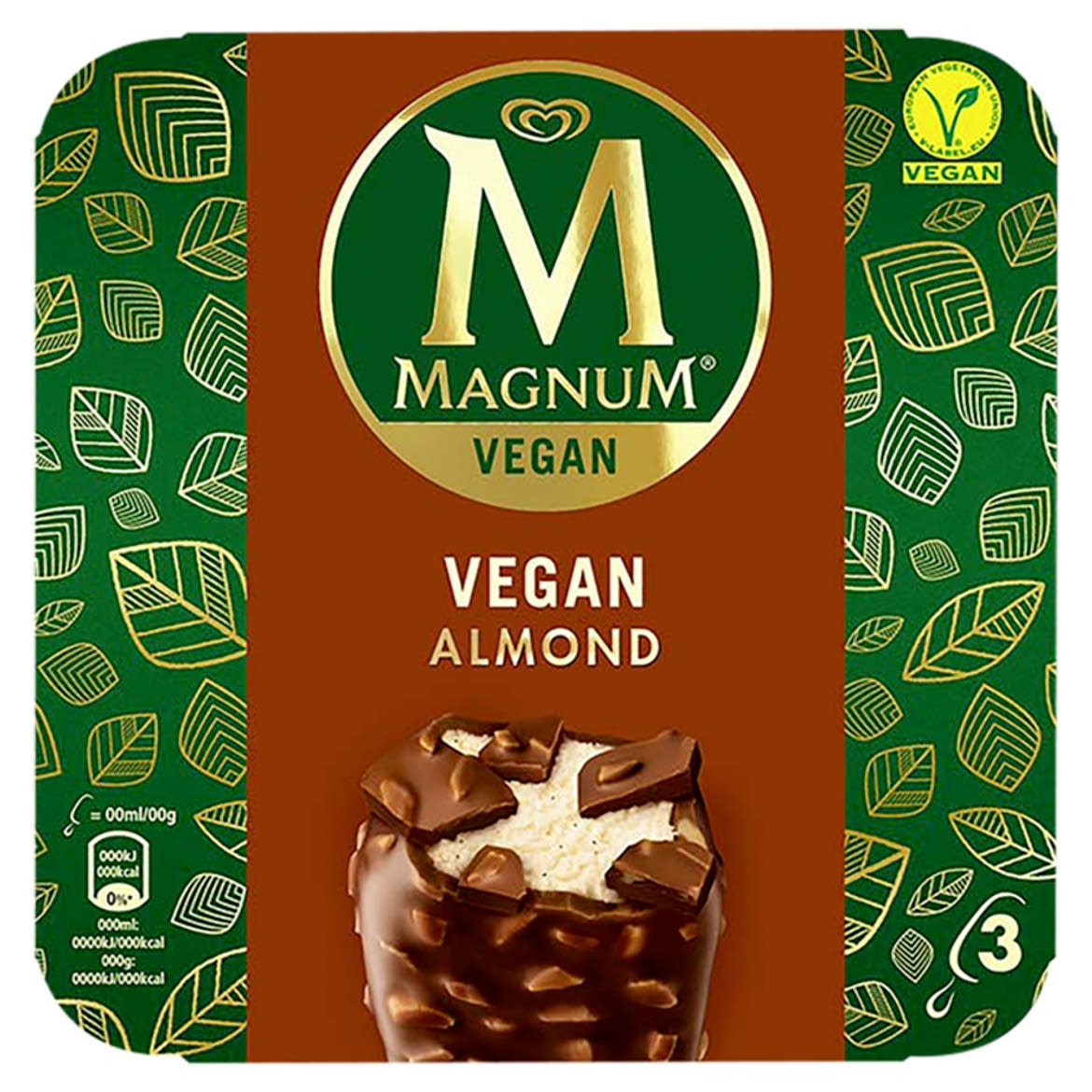 Magnum multipack jégkrém vegán Mandula 3 x  (270 ml)