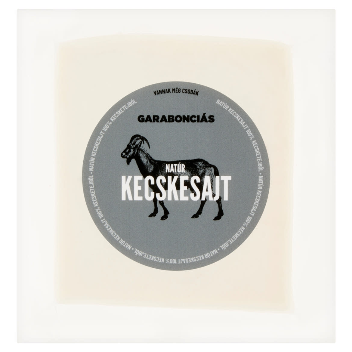 Garabonciás Kecskesajt natúr, zsíros, félkemény sajt,